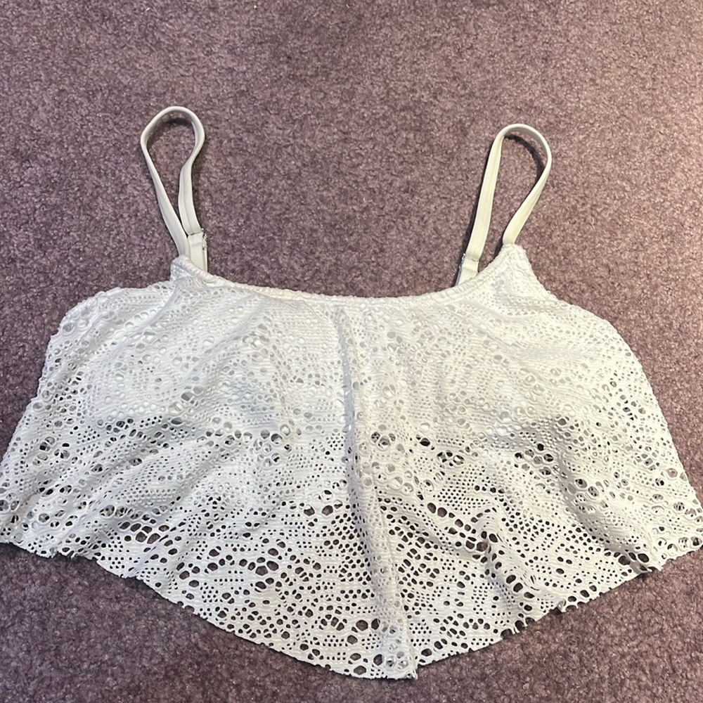 White lacey bikini top